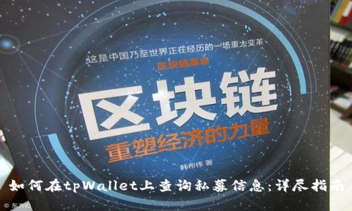 如何在tpWallet上查询私募信息：详尽指南