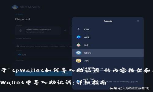 下面是关于“tpWallet如何导入助记词”的内容框架和具体内容。

如何在tpWallet中导入助记词：详细指南